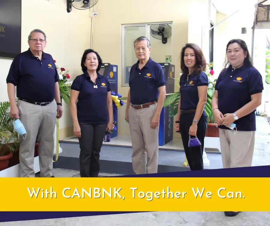 Cantilan Bank team at a branch